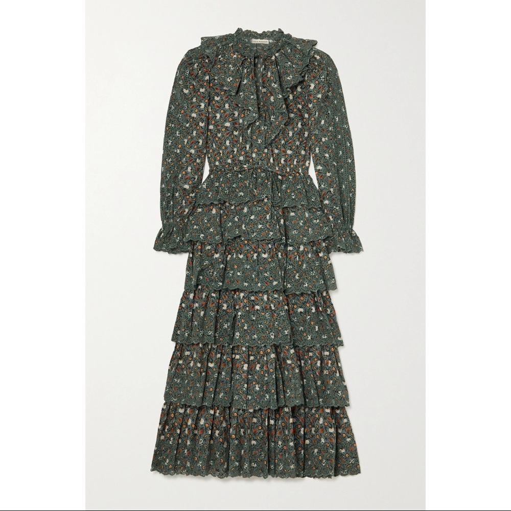 NWT Ulla Johnson Odile dress in Dragonfly green, size 2 - Picture 7 of 7